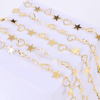Mosaz náhrdelník řetěz, barva pozlacený, DIY, zlatý, nikl, olovo a kadmium zdarma, Prodáno za Cca 19.68 inch Strand