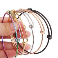 Stainless Steel Bangle, 304 Stainless Steel, Vacuum Ion Plating, Adjustable & Unisex & different size for choice, more colors for choice, 1.80mm, Sold By PC