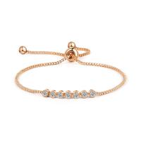Cubic Zirconia Micro Pave Brass Bracelet, plated, Adjustable & micro pave cubic zirconia & for woman, more colors for choice, nickel, lead & cadmium free, 22mm,4mm, Sold Per Approx 10 Inch Strand