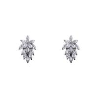 Cubic Zirconia Micro Pave Brass Earring, micro pave cubic zirconia & for woman, nickel, lead & cadmium free, 13x21mm, Sold By Pair