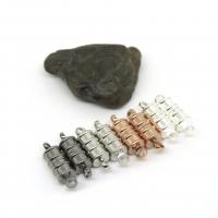 Brass Magnetic Clasp, plated, DIY, more colors for choice, 6x17mm, 100PCs/Bag, Sold By Bag