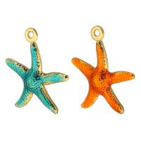 Brass Jewelry Pendants, Starfish, gold color plated, DIY & enamel, more colors for choice, nickel, lead & cadmium free, 15x18x2mm, Hole:Approx 1mm, Sold By PC
