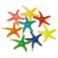 Brass Jewelry Pendants, Starfish, gold color plated, DIY & enamel, more colors for choice, nickel, lead & cadmium free, 20.50x22x2.50mm, Hole:Approx 1mm, Sold By PC