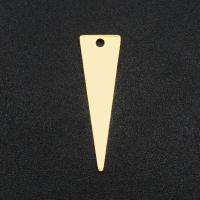 Titanium Steel Pendants, Triangle, plated, more colors for choice, 25x7.50mm, 10PCs/Bag, Sold By Bag
