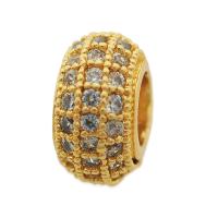 Cubic Zirconia Micro Pave Brass Beads plated micro pave cubic zirconia Sold By PC