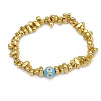 Evil Eye Jewelry Bracelet, Brass, handmade, Unisex & different styles for choice & enamel, more colors for choice, 200mm, Sold By PC