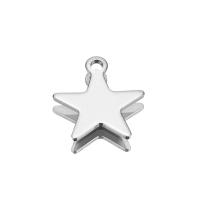 Titanium Steel Pendants, Star, plated, more colors for choice, 12x13mm, Sold By PC