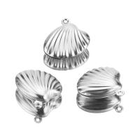 Titanium Steel Pendants, Shell, plated, more colors for choice, 19x19mm, Sold By PC