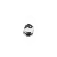 Acier inoxydable Spacer Perles, Acier titane, Placage de couleur argentée, émail, blanc et noir, 9x9mm, Vendu par PC