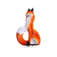 Enamel Brooch, Tibetan Style, Fox, for woman, more colors for choice, 34x53mm, Sold By PC