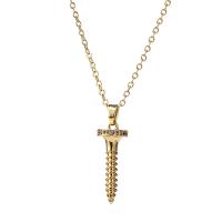 Cubic Zircon Micro Pave Brass Necklace, with 1.96inch extender chain, real gold plated, oval chain & micro pave cubic zirconia & for woman, nickel, lead & cadmium free, 22mm, Length:Approx 15.7 Inch, Sold By PC