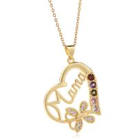 Cubic Zircon Micro Pave Brass Necklace, with 1.96 inch extender chain, Dragonfly, 18K gold plated, micro pave cubic zirconia & for woman, Length:Approx 15.35 Inch, Sold By PC