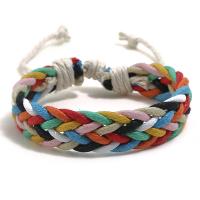 Fashion Create Wax Cord Bracelets, knit, fashion jewelry & Unisex, more colors for choice, 17-18cm, Sold By PC