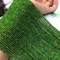 Gemstone Jewelry Beads Diopside Round polished DIY olive green Length 38 cm Sold By PC