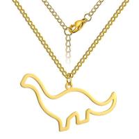 Stainless Steel Jewelry Necklace, 304 Stainless Steel, with 5 extender chain, gold color plated, fashion jewelry & Unisex, more colors for choice, 36x24.80mm, Length:45 cm, Sold By PC