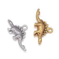 Tibetan Style Animal Pendants, Dinosaur, plated, Unisex, more colors for choice, nickel, lead & cadmium free, 26x13.50mm, Approx 100PCs/Bag, Sold By Bag
