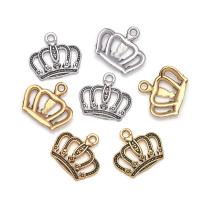 Tibetan Style Crown Pendants, plated, Unisex & hollow, more colors for choice, nickel, lead & cadmium free, 18.50x16mm, Approx 100PCs/Bag, Sold By Bag