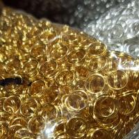 Eisen Spaltring, Kreisring, goldfarben plattiert, DIY, frei von Nickel, Blei & Kadmium, 6mm, verkauft von kg
