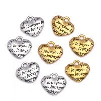 Tibetan Style Heart Pendants, plated, Unisex, more colors for choice, nickel, lead & cadmium free, 13x12mm, Approx 100PCs/Bag, Sold By Bag