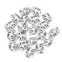 Tibetan Style Animal Beads, Elephant, antique silver color plated, DIY, nickel, lead & cadmium free, 17x12mm, Approx 100PCs/Bag, Sold By Bag