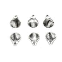 Tibetan Style Animal Pendants, Shell, antique silver color plated, Unisex, nickel, lead & cadmium free, 13x16.50mm, Approx 100PCs/Bag, Sold By Bag