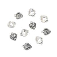 Tibetan Style Heart Pendants, antique silver color plated, Unisex, nickel, lead & cadmium free, 11.89x15mm, Approx 100PCs/Bag, Sold By Bag