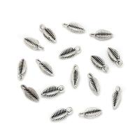 Tibetan Style Leaf Pendants, antique silver color plated, Unisex, nickel, lead & cadmium free, 6x12.60mm, Approx 100PCs/Bag, Sold By Bag