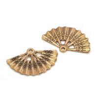 Tibetan Style Pendants, Fan, antique gold color plated, Unisex, nickel, lead & cadmium free, 33x21mm, Approx 100PCs/Bag, Sold By Bag