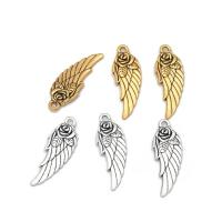 Wing Shaped Tibetan Style Pendants, plated, Unisex, more colors for choice, nickel, lead & cadmium free, 11x31mm, Approx 100PCs/Bag, Sold By Bag