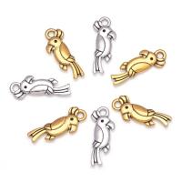 Tibetan Style Animal Pendants, Parrot, plated, Unisex, more colors for choice, nickel, lead & cadmium free, 7.50x19.50mm, Approx 100PCs/Bag, Sold By Bag