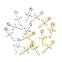 Tibetan Style Cross Pendants, plated, Unisex, more colors for choice, nickel, lead & cadmium free, 10.50x21mm, Approx 100PCs/Bag, Sold By Bag