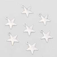 Tibetan Style Star Pendant, antique silver color plated, Unisex, nickel, lead & cadmium free, 15.36x17mm, Approx 100PCs/Bag, Sold By Bag