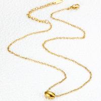 Titanium Steel Necklace gold color plated for woman golden 9mm Length 41-46 cm Sold By PC