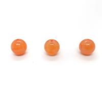 Natural Jade Beads, Green Jade, Round, polished, DIY & different size for choice, orange, Sold By PC
