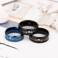 Titanium Steel Finger Ring, epoxy gel, fashion jewelry & Unisex & different size for choice, more colors for choice, Sold By PC