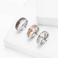 Titantium Steel δάχτυλο του δακτυλίου, Titanium Steel, εποξική αυτοκόλλητο, κοσμήματα μόδας & διαφορετικό μέγεθος για την επιλογή & για τον άνθρωπο, περισσότερα χρώματα για την επιλογή, Sold Με PC