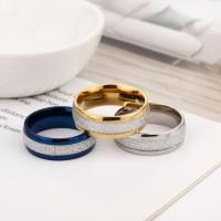 Titanium Steel Finger Ring, epoxy gel, Unisex & different size for choice, more colors for choice, Sold By PC
