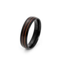 Edelstahl Ringe, 304 Edelstahl, Epoxidharzklebstoff, unisex & verschiedene Größen vorhanden, schwarz, 6mm, verkauft von PC