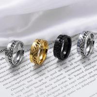 Titanium Steel Finger Ring, different size for choice & for man, more colors for choice, 8x2.30mm, Sold By PC