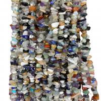 Gemstone фишки, Полудрагоценный камень, Нерегулярные, полированный, DIY, разноцветный, 3x5mm, Приблизительно 300ПК/Strand, Продан через Приблизительно 80 см Strand