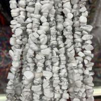 Edelstein Schmuckperlen, Natürlicher weißer Türkis, Unregelmäßige, poliert, DIY, weiß, 3x5mm, ca. 300PCs/Strang, verkauft per ca. 80 cm Strang