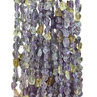 Natürliche Amethyst Perlen, mit Gelbquarz Perlen, Unregelmäßige, poliert, DIY, gemischte Farben, 5x9mm, ca. 50PCs/Strang, verkauft per ca. 40 cm Strang