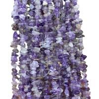 Luonnollinen Ametisti helmiä, Epäsäännöllinen, kiiltävä, tee-se-itse, violetti, 3x5mm, N. 300PC/Strand, Myyty Per N. 80 cm Strand