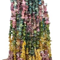 Perles bijoux en pierres gemmes, tourmaline, Irrégulière, poli, DIY, multicolore, 3x5mm, Environ 130PC/brin, Vendu par Environ 40 cm brin