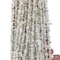 Moonstone Beads, Blue Moonstone, Uregelmæssig, poleret, du kan DIY, hvid, 3x5mm, Ca. 300pc'er/Strand, Solgt Per Ca. 80 cm Strand