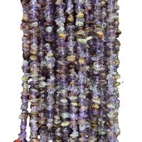Natürlicher Quarz Perlen Schmuck, Lila+Phantom+Quarz, Unregelmäßige, poliert, DIY, violett, 3x5mm, ca. 150PCs/Strang, verkauft per ca. 40 cm Strang