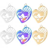 Titanium Steel Pendants, Heart, Vacuum Ion Plating, different styles for choice & for woman, more colors for choice, 25x20mm, Length:Approx 19.68 Inch, Sold By PC