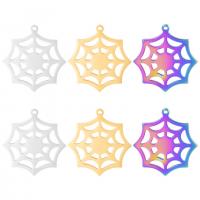 Titanium Steel Pendants, Spider Web, Vacuum Ion Plating, Unisex & different styles for choice, more colors for choice, 28x26mm, Sold By PC