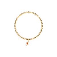 Cubic Zirconia Micro Pave Brass Bracelet gold color plated elastic & micro pave cubic zirconia & for woman 170mm Sold By PC