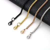 Stainless Steel Necklace Chain, durable & fashion jewelry, more colors for choice, 10Strands/Lot, Sold By Lot